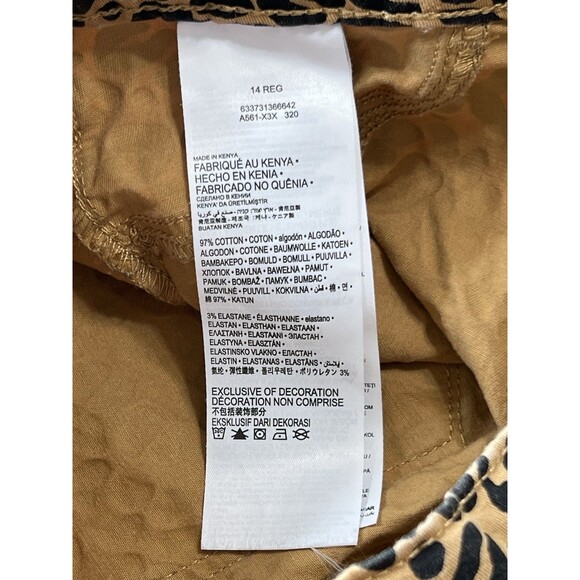 Levi's Girl's Leopard Pull on Cotton Print Jeggings Brown Black Size 14 - Picture 7 of 9